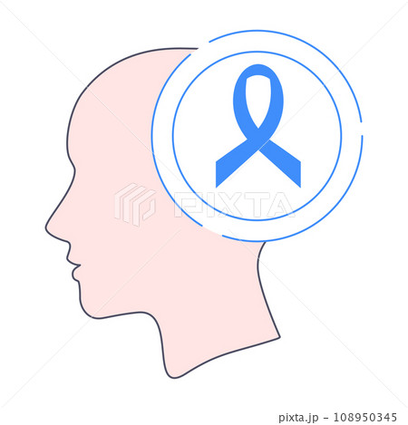 Blue awareness ribbon icon Blue awareness ribbon icon 108950345