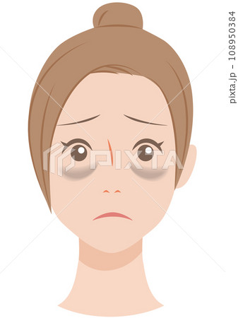 目にクマのある女性 黒クマ 目にクマのある女性 黒クマ 108950384