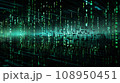 matrix style binary code digital background with falling numbers 108950451