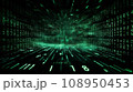 matrix style binary code digital background with falling numbers 108950453