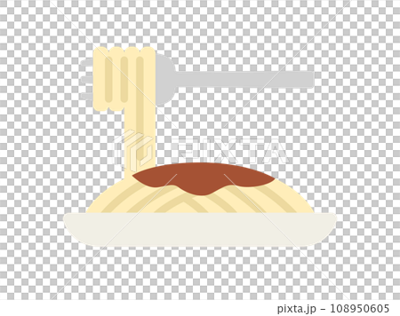 丼に入った、パスタのアイコンのイラスト 108950605