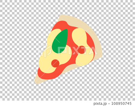 Illustration of a cut pizza icon 108950745