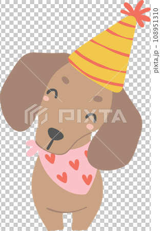 Birthday Dog, Cute Dachshund Sausage Dog with balloons , Festive and Playful Pet in Colorful Party Theme Birthday Dog, Cute Dachshund Sausage Dog with balloons , Festive and Playful Pet in Colorful Party Theme 108951310