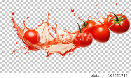 Tomato sauce splashing on the transparent background 108951715