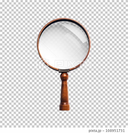 magnifying glass on transparent background 108951731