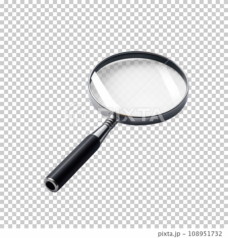 magnifying glass on transparent background 108951732