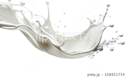 milk splash on the transparent background milk splash on the transparent background 108951754