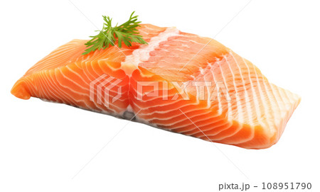 salmon meat on the transparent background 108951790