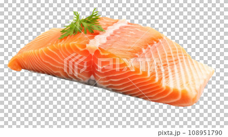 salmon meat on the transparent background 108951790