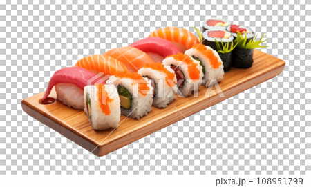 sushi Japanese food on the transparent background sushi Japanese food on the transparent background 108951799