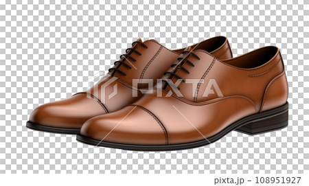 Men's brown casual shoes on a transparent background 108951927