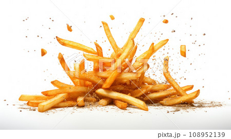 Fried French Fries on the isolated background Fried French Fries on the isolated background 108952139