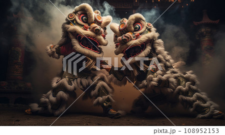 lion dance in Chinese cultures 108952153