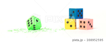 Erasers in the form of dice 108952595