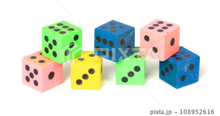 Erasers in the form of dice Erasers in the form of dice 108952616