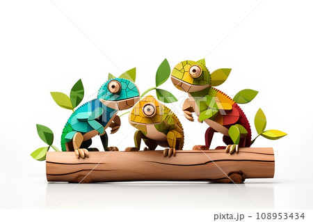 カメレオンくん(3D)-2 カメレオンくん(3D)-2 108953434