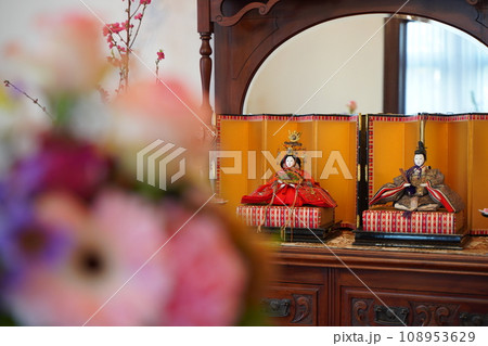 ひな祭り、伝統行事、祭り、日本、トラディショナル、三月三日、3月3日、春、女の子、桃の節句、雛祭り、 108953629