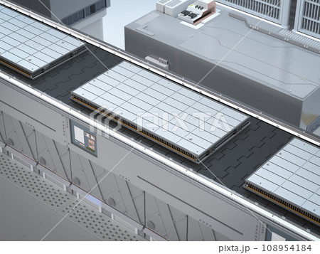 Automation battery manufacturing on conveyor line 108954184