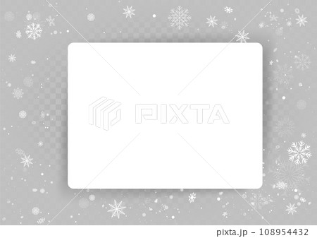 Winter Christmas photo frame snowy template Winter Christmas photo frame snowy template 108954432