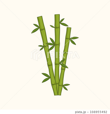 Green bamboo tree icon isolated on white background. Vector illustration 108955492