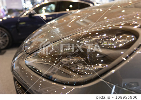 A Close-Up Look at an Electric Car on a Showroom Floor A Close-Up Look at an Electric Car on a Showroom Floor 108955900
