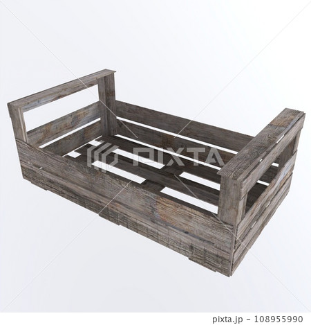 Crate isolated on white background 108955990