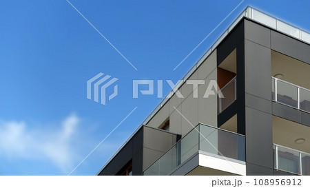 Modern residential building with balconies Modern residential building with balconies 108956912