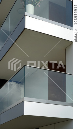 Modern residential building with balconies Modern residential building with balconies 108956913