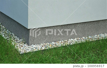 Modern blind area with grass Modern blind area with grass 108956917
