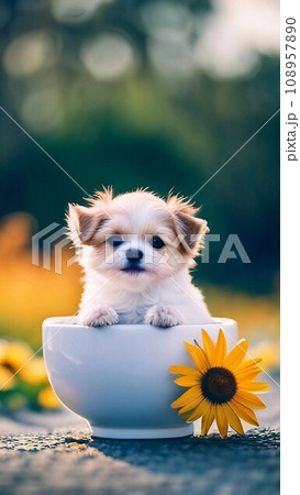 【AI生成】ティーカップドッグ（2522） 108957890