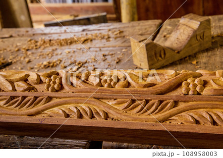 African workshop for woodcarving in Zanzibar African workshop for woodcarving in Zanzibar 108958003