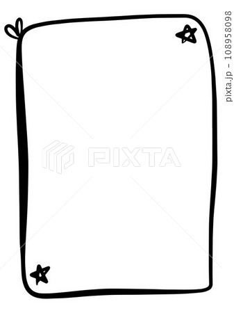 Star frame border, hand drawn vertical abstract decorative vintage doodle element for design in vector illustration Star frame border, hand drawn vertical abstract decorative vintage doodle element for design in vector illustration 108958098