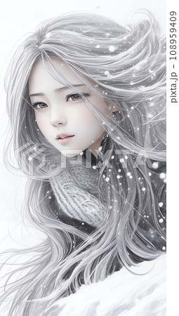 AIイラスト 雪舞う世界の美少女13 AIイラスト 雪舞う世界の美少女13 108959409