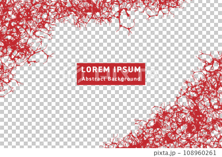 ひび割れ・クラック・棘・血管の形で構成した退廃的な雰囲気の背景 ひび割れ・クラック・棘・血管の形で構成した退廃的な雰囲気の背景 108960261