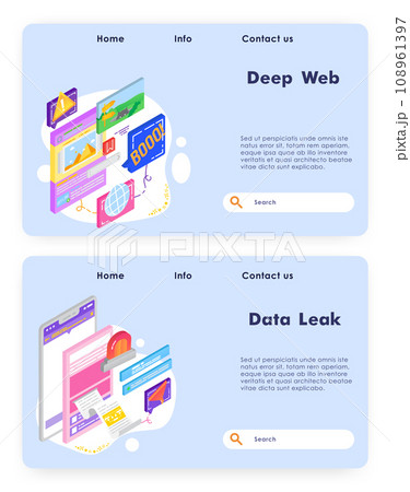 Online payment and financial bill. Deep web technology. Social media. Vector web site design template. Landing page website concept isometric illustration. Online payment and financial bill. Deep web technology. Social media. Vector web site design template. Landing page website concept isometric illustration. 108961397