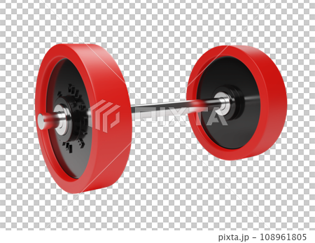 red realistic dumbbell illustration red realistic dumbbell illustration 108961805