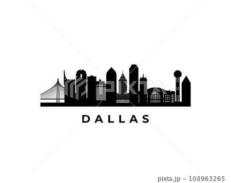 Vector Dallas skyline.  108963265