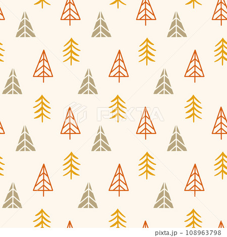 Christmas Trees Seasonal Vector Seamless Pattern Christmas Trees Seasonal Vector Seamless Pattern 108963798