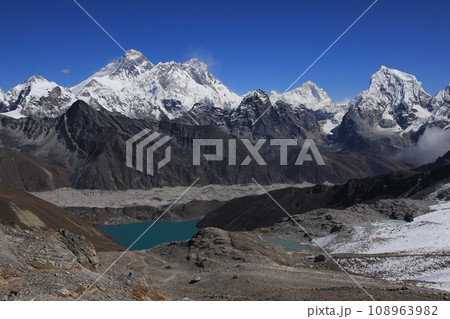 Mount Everest view from Renjo Pass, Nepal. 108963982