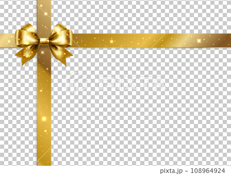 Sparkling satin ribbon (cross gold) Sparkling satin ribbon (cross gold) 108964924