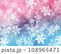 雪の結晶の可愛い背景 108965471