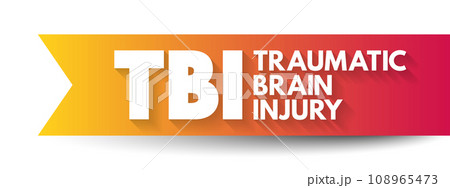 TBI Traumatic Brain Injury - intracranial injury to the brain caused by an external force, acronym text concept for presentations and reports 108965473