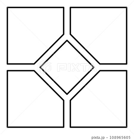 Ceramic tile paving slab contour outline line icon black color vector illustration image thin flat style 108965605