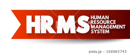 HRMS Human Resource Management System - suite of software applications used to manage human resources and related processes, acronym text concept background 108965743