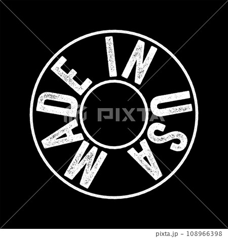 Made in USA text emblem stamp, concept background 108966398