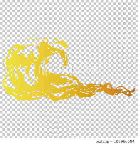Simple golden wave/splash illustration material vector 108966594