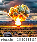 Illustration of a nuclear explosion.  108968585