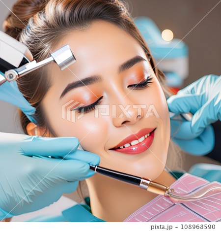 Illustration of a dentist's work.  108968590