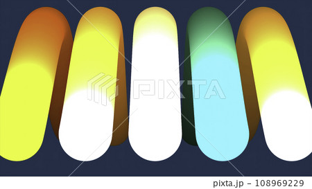 Abstract colorful circles background. 3d rendering animation backdrop. Seamless loop. Animation of colored balls with a loop 108969229