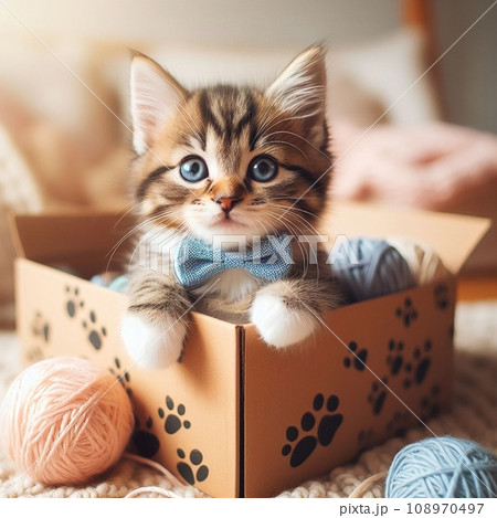 箱に入った猫 108970497